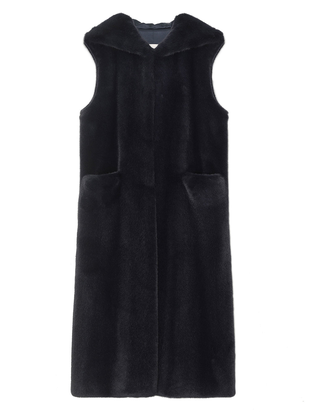 FAUX FUR LAON HOODED MAXI VEST – Lemönplet