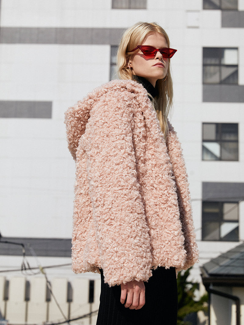 FAUX FUR EVER HOODED JACKET