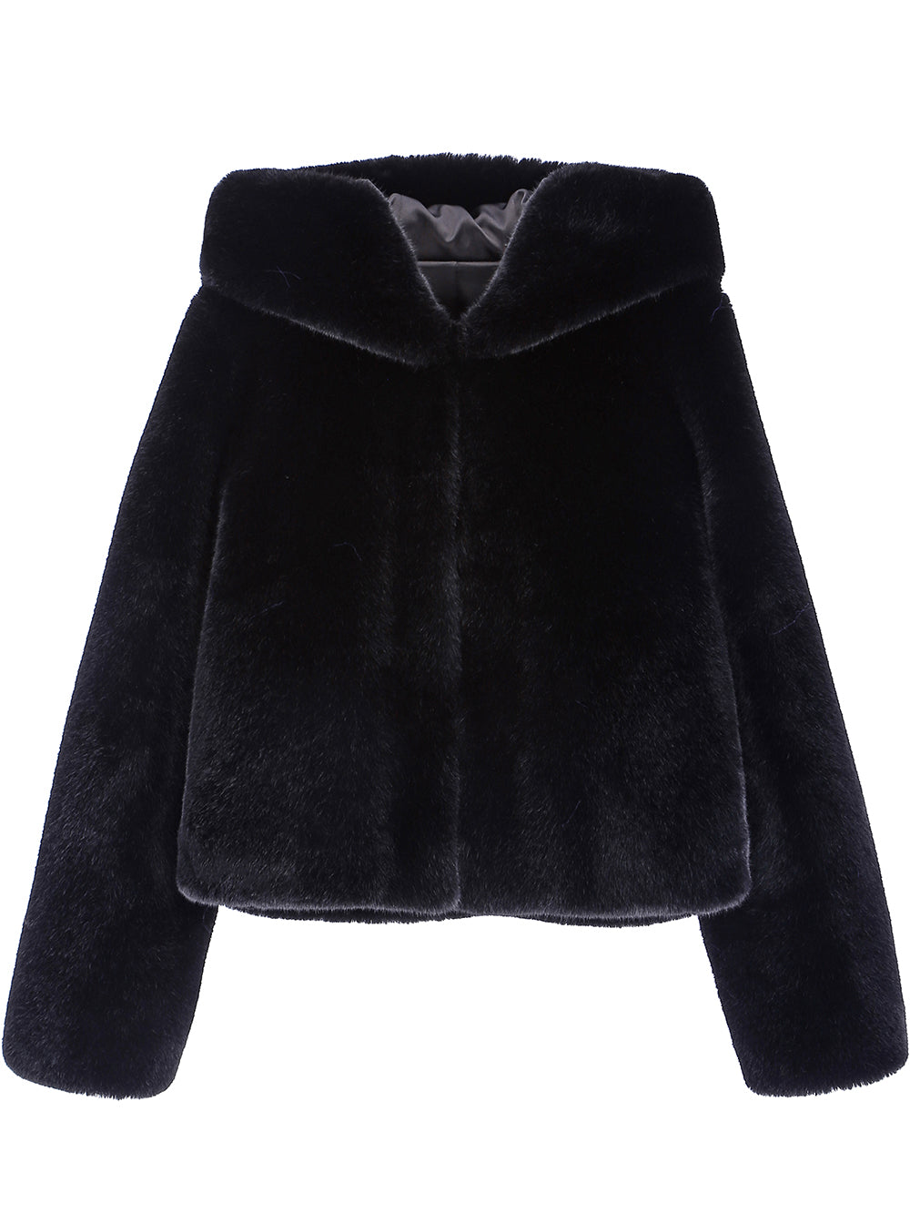 FAUX FUR BIEN HOODED SHORT JACKET – Lemönplet