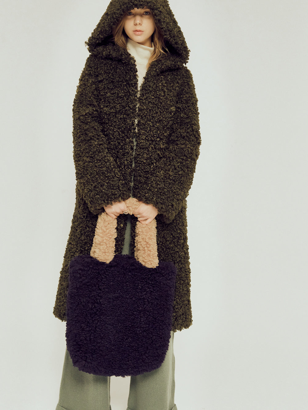 FAUX FUR EVER LONG HOODED COAT