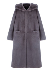 [REFURB] FAUX FUR LAON HOODED MAXI COAT