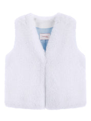 FAUX FUR MORI V-NECK VEST