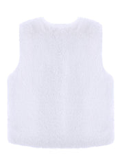 FAUX FUR MORI V-NECK VEST