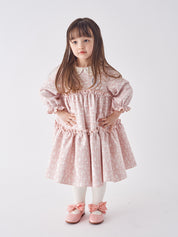 KIDS ROSE LACE COLLAR DRESS