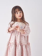 KIDS ROSE LACE COLLAR DRESS