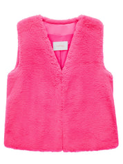 FAUX FUR MORI V-NECK VEST