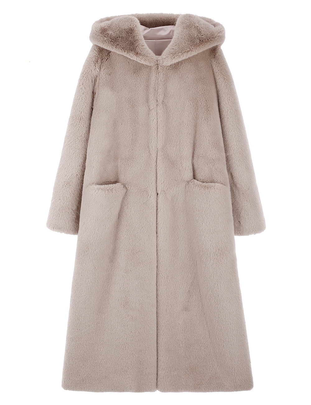 [REFURB] FAUX FUR LAON HOODED MAXI COAT