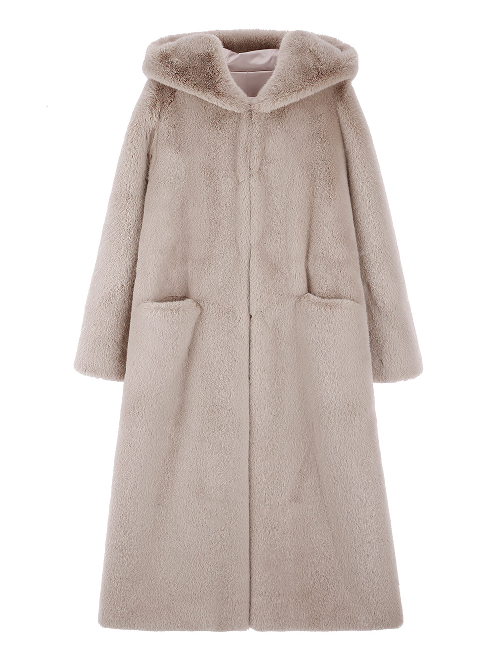 [REFURB] FAUX FUR LAON HOODED MAXI COAT