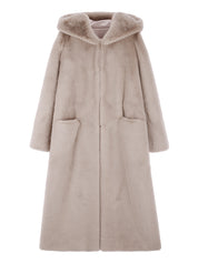 [REFURB] FAUX FUR LAON HOODED MAXI COAT