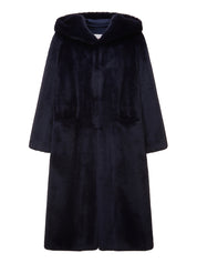 FAUX FUR LAON HOODED MAXI COAT