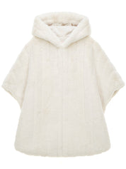 [REFURB] FAUX FUR HE HOODED PONCHO