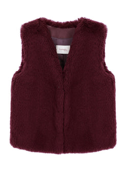 FAUX FUR MORI V-NECK VEST