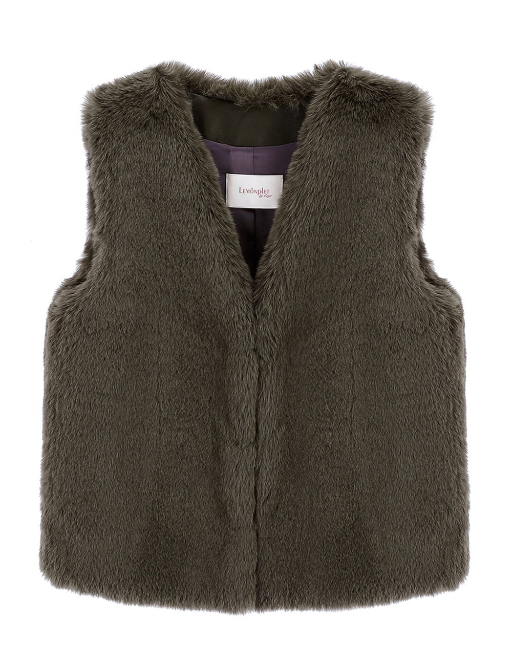 FAUX FUR MORI V-NECK VEST