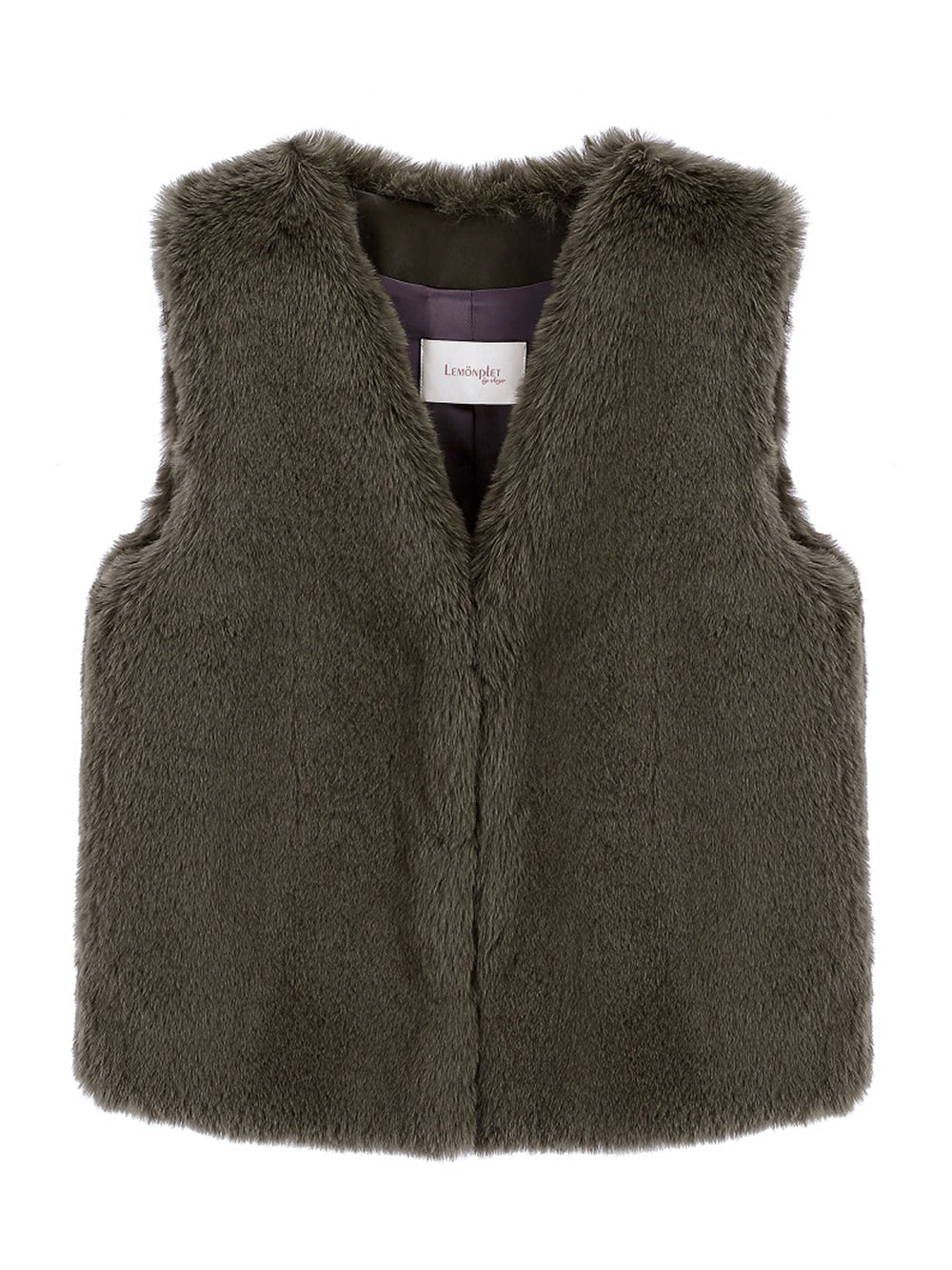 FAUX FUR MORI V-NECK VEST