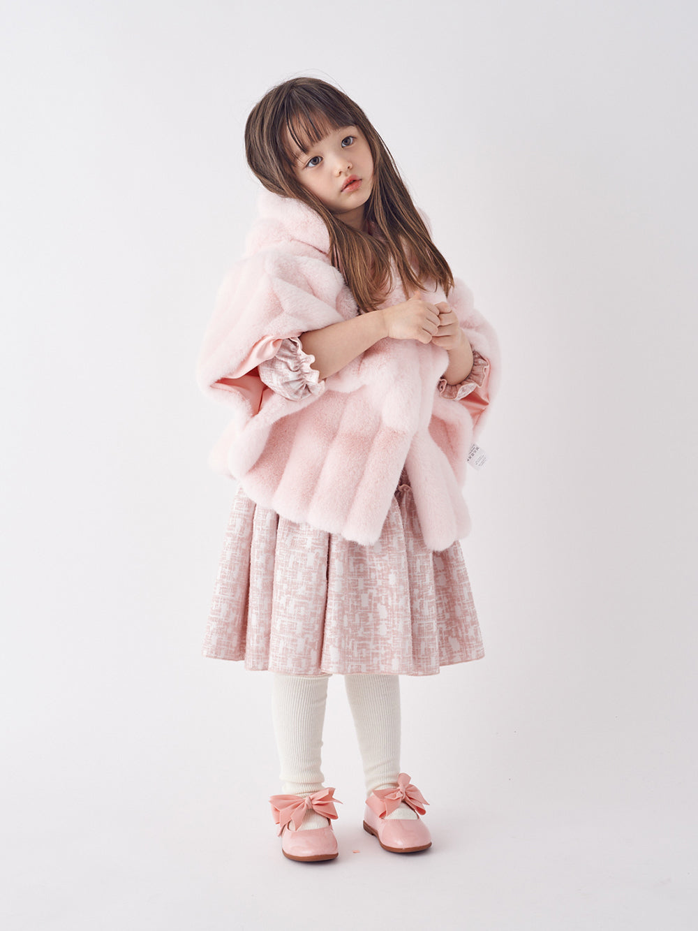 KIDS FAUX FUR HE PONCHO – Lemönplet