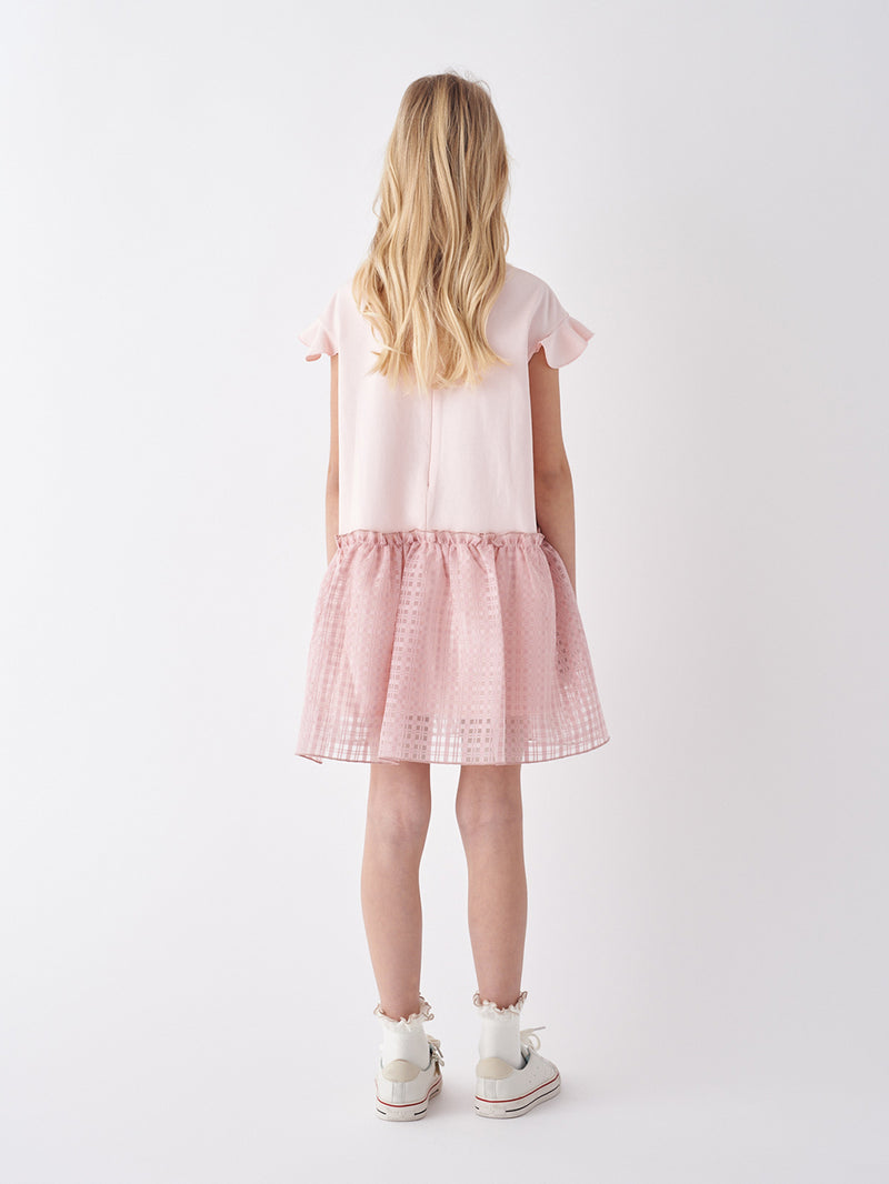 KIDS ROSY LOOSE-FIT DRESS