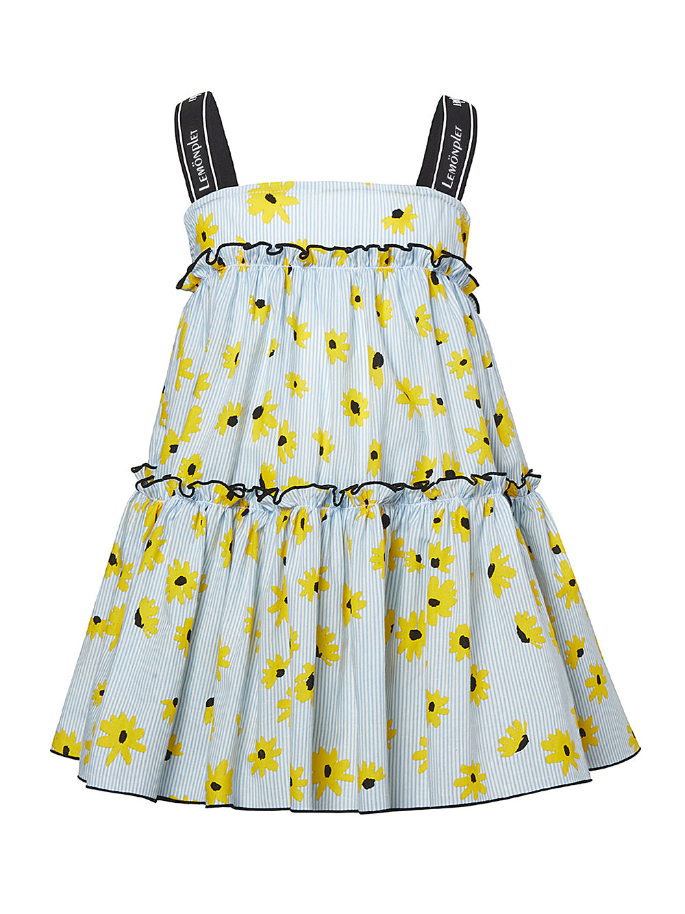 KIDS SUNFLOWER STRAP DRESS