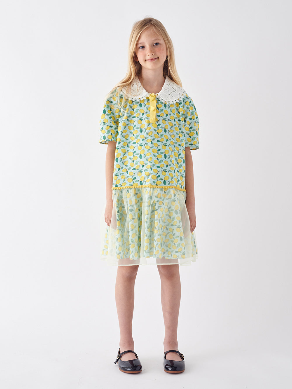 KIDS LEMON PRINT DRESS