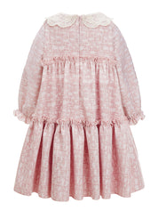 KIDS ROSE LACE COLLAR DRESS