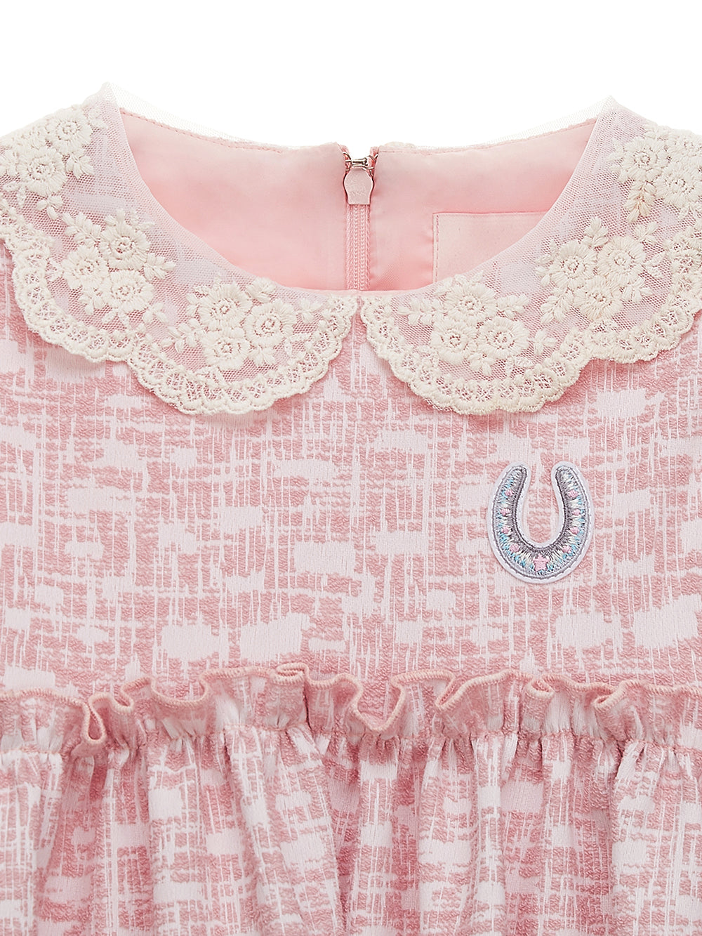 KIDS ROSE LACE COLLAR DRESS