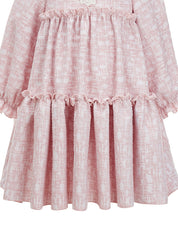 KIDS ROSE LACE COLLAR DRESS