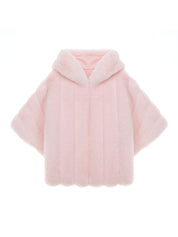 KIDS FAUX FUR HE PONCHO