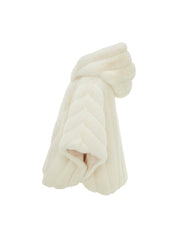 KIDS FAUX FUR HE PONCHO