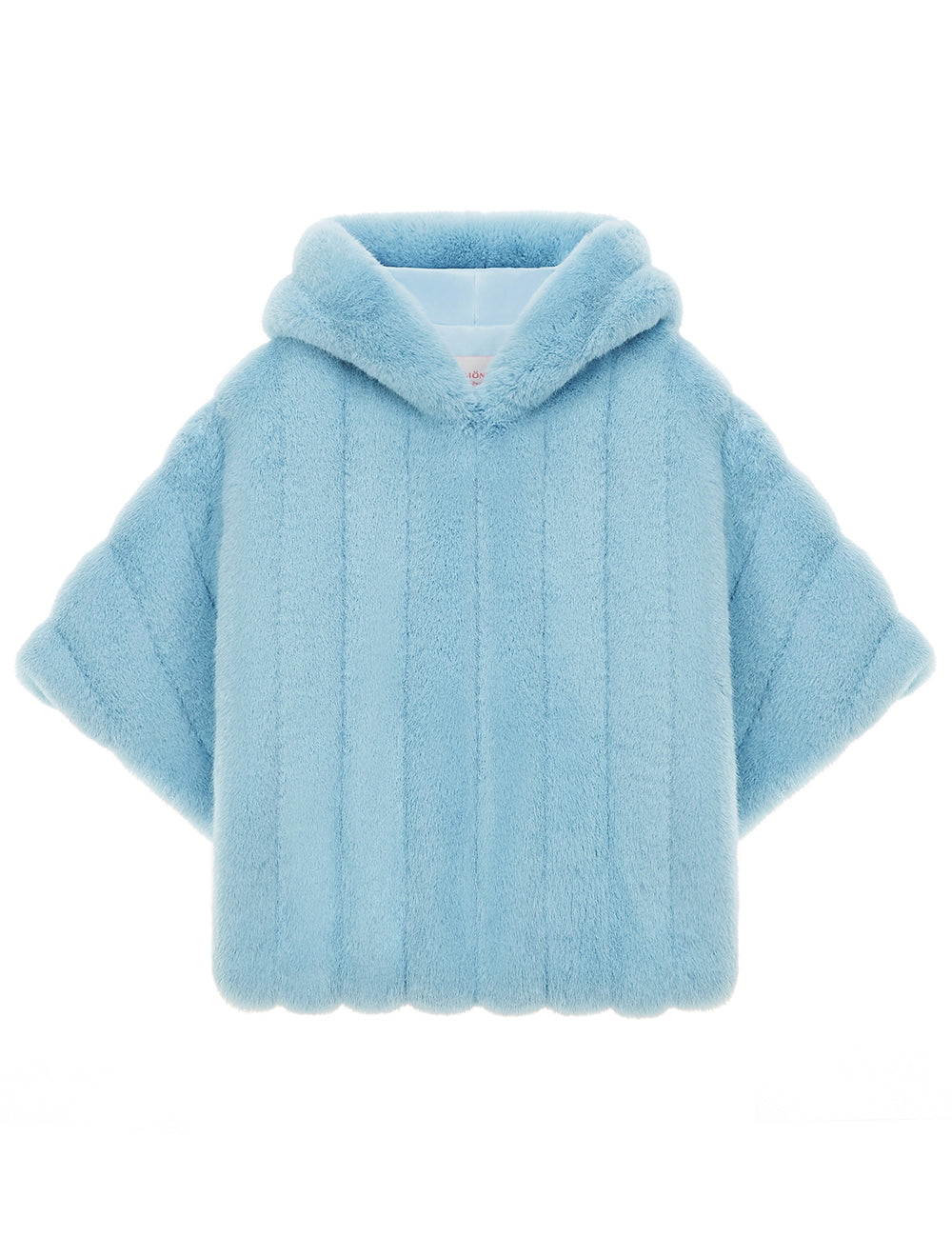 KIDS FAUX FUR HE PONCHO