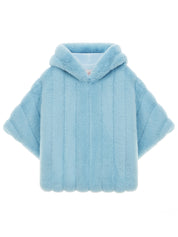 KIDS FAUX FUR HE PONCHO