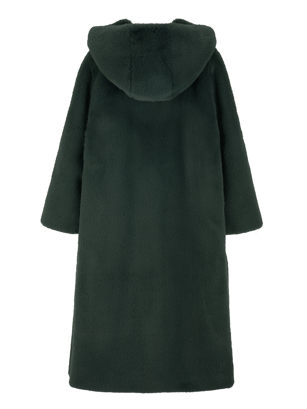 FAUX FUR LAON HOODED MAXI COAT