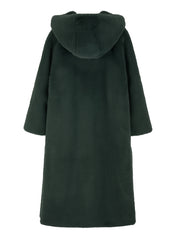 FAUX FUR LAON HOODED MAXI COAT
