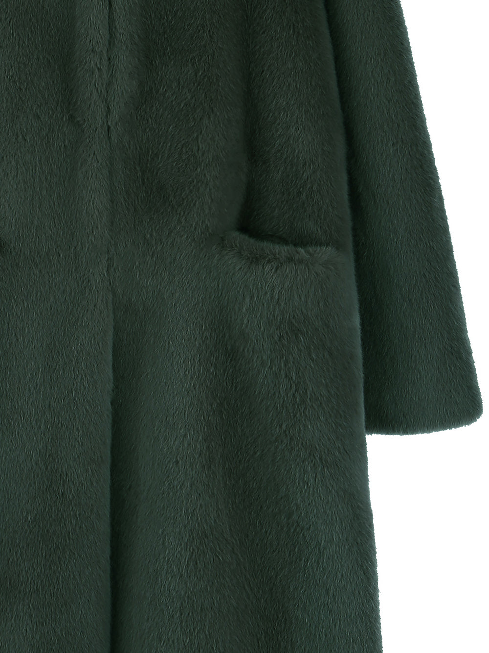 FAUX FUR LAON HOODED MAXI COAT