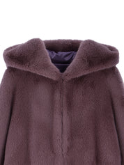 FAUX FUR LAON HOODED MAXI COAT