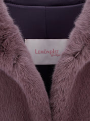 FAUX FUR LAON HOODED MAXI COAT