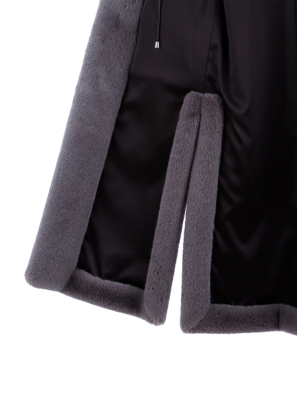 FAUX FUR LAON HOODED MAXI COAT