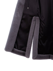 FAUX FUR LAON HOODED MAXI COAT