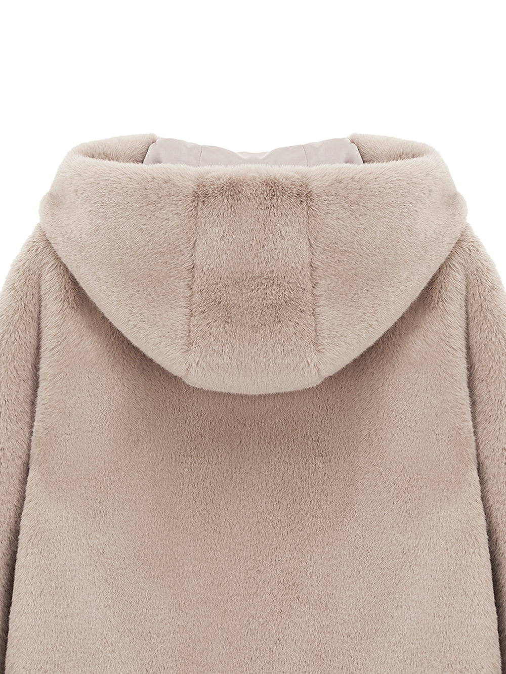 FAUX FUR BIEN HOODED SHORT JACKET