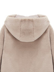 FAUX FUR BIEN HOODED SHORT JACKET