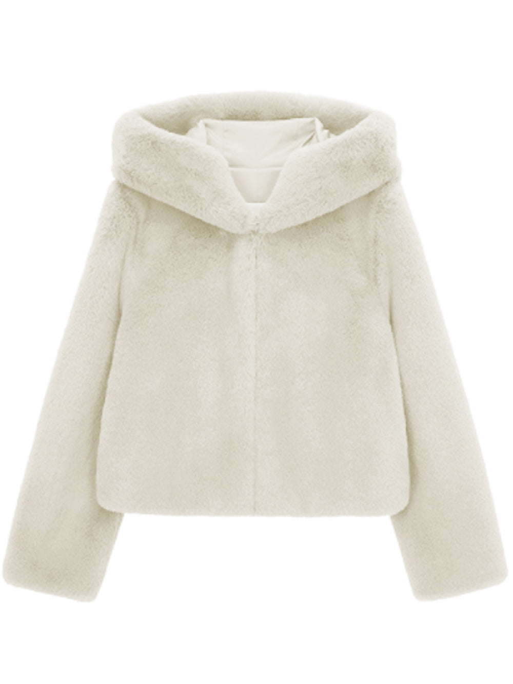 SIGNATURE LINE] FAUX FUR BIEN HOODED SHORT JACKET – Lemönplet