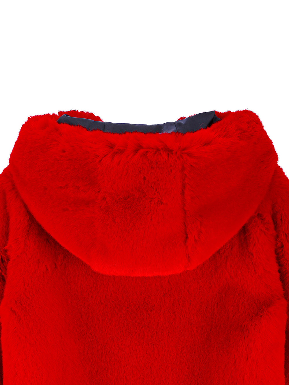 FAUX FUR BIEN HOODED SHORT JACKET