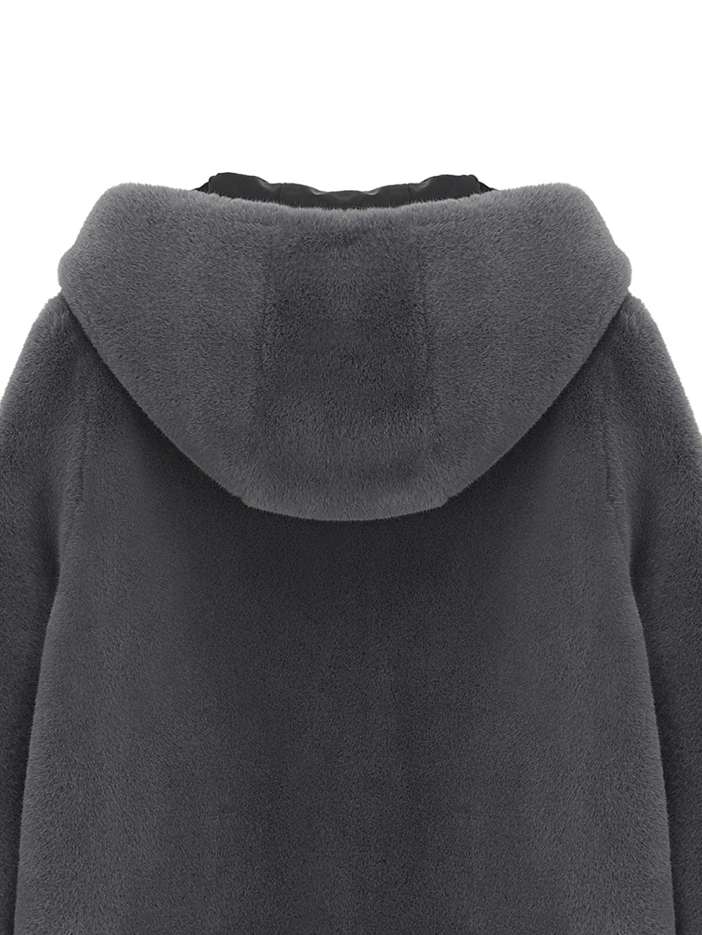 FAUX FUR BIEN HOODED SHORT JACKET