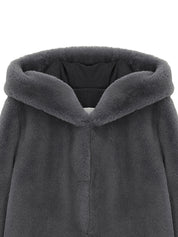 FAUX FUR BIEN HOODED SHORT JACKET
