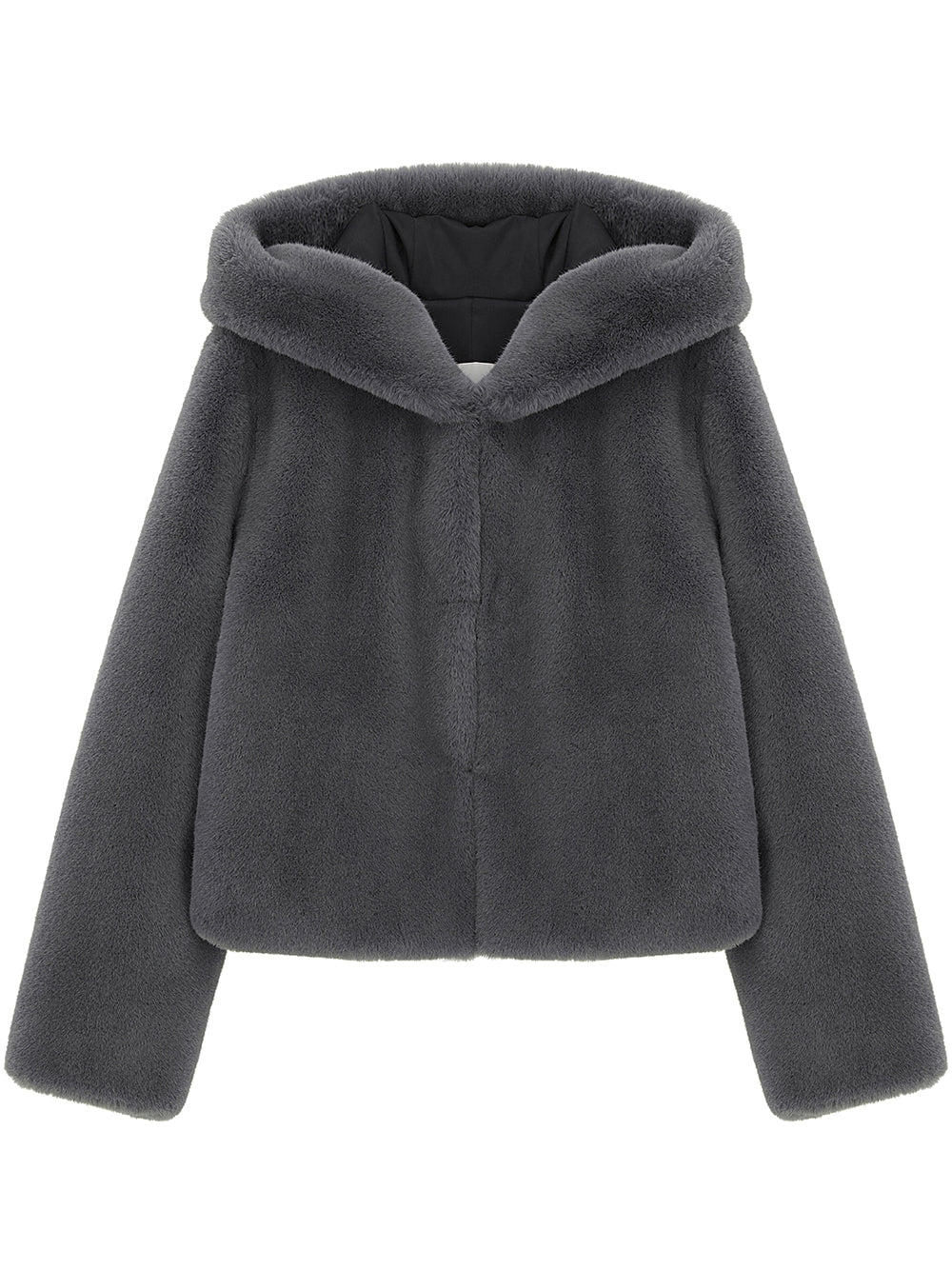 SIGNATURE LINE] FAUX FUR BIEN HOODED SHORT JACKET – Lemönplet