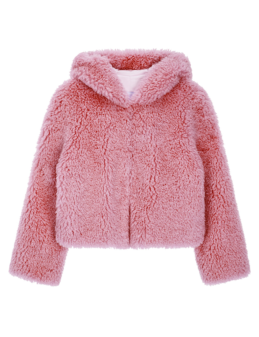 FAUX FUR BIEN HOODED SHORT JACKET