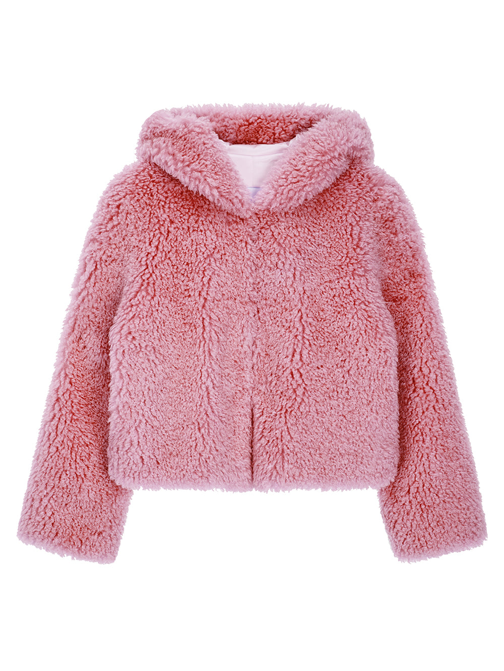 FAUX FUR BIEN HOODED SHORT JACKET