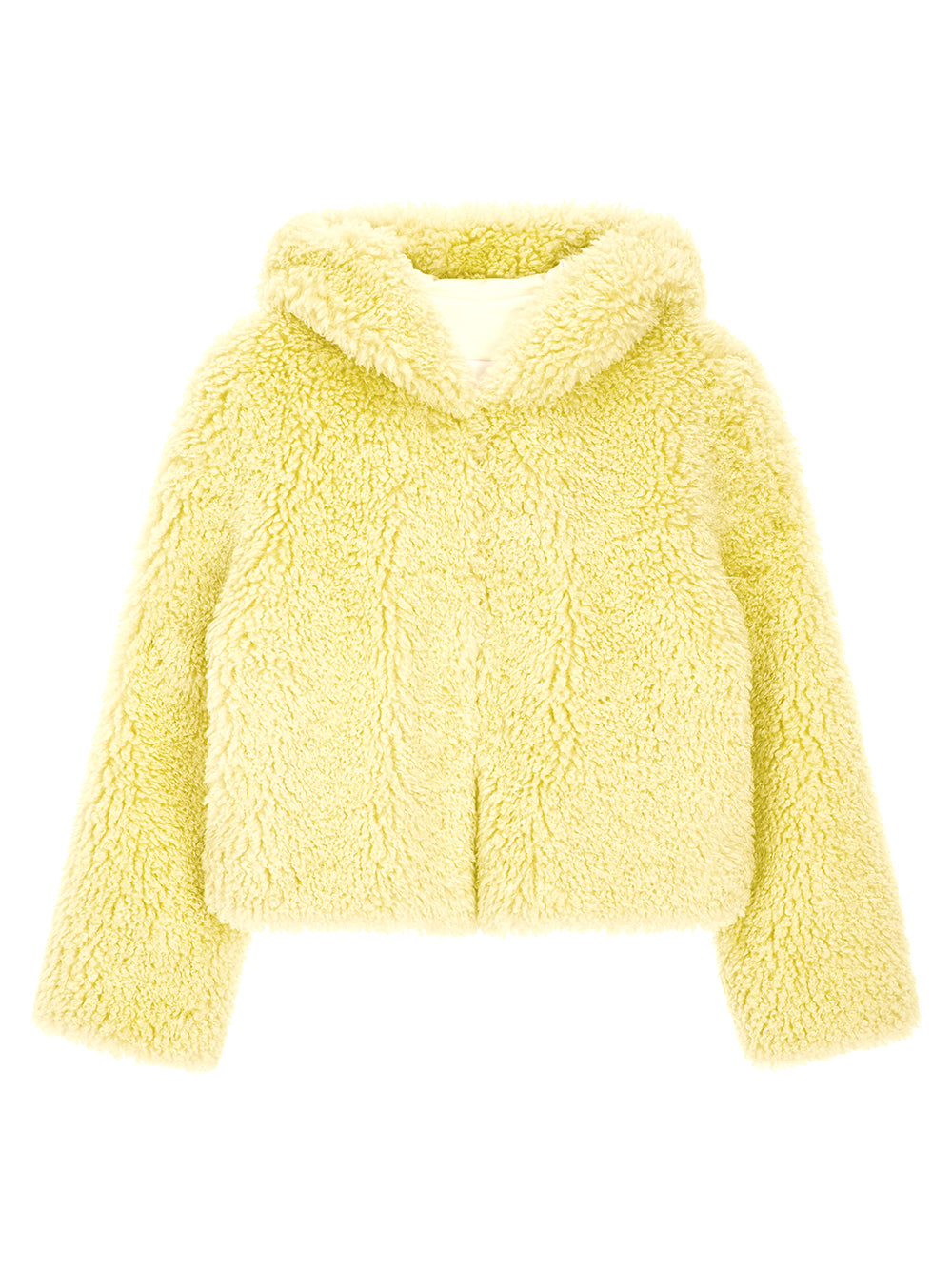 FAUX FUR BIEN HOODED SHORT JACKET