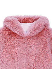 FAUX FUR BIEN HOODED SHORT JACKET
