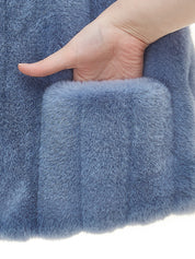 FAUX FUR HALF SLEEVED JACKET