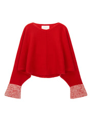 KNIT POBI BUTTERFLY SLEEVE SWEAT