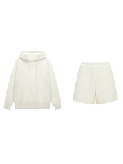 KNIT MARI HOODED PULLOVER & KNIT MARI SHORT PANTS SET